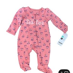 NEW Carters Baby Girl Preemie Sleeper Little Sister Footed Sleeper 2 Way Zipper
